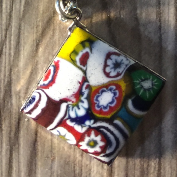 porcelain-ceramic pendant with chain - Picture 2 of 3